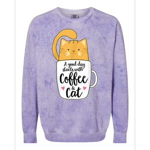 Funny Orange Cat Coffee Mug Cat Lover Colorblast Crewneck Sweatshirt