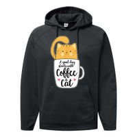 Funny Orange Cat Coffee Mug Cat Lover Performance Fleece Hoodie