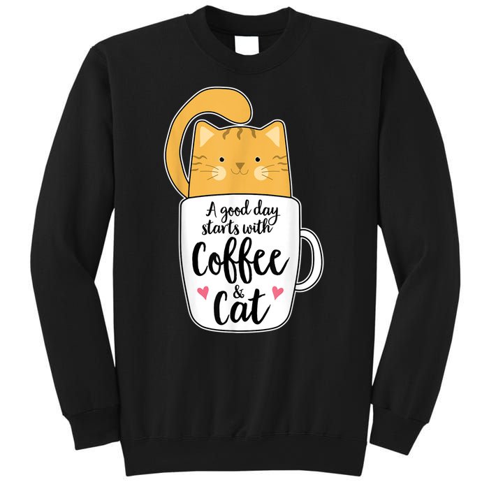 Funny Orange Cat Coffee Mug Cat Lover Sweatshirt