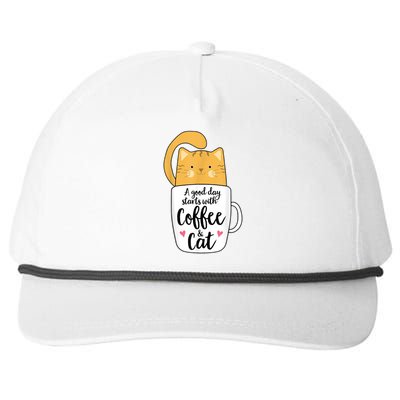 Funny Orange Cat Coffee Mug Cat Lover Snapback Five-Panel Rope Hat