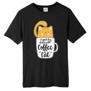 Funny Orange Cat Coffee Mug Cat Lover Tall Fusion ChromaSoft Performance T-Shirt