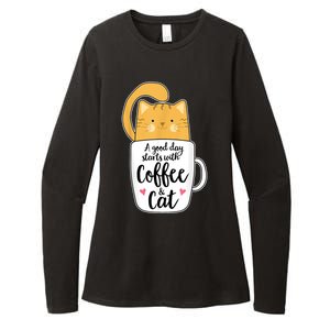 Funny Orange Cat Coffee Mug Cat Lover Womens CVC Long Sleeve Shirt