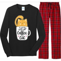 Funny Orange Cat Coffee Mug Cat Lover Long Sleeve Pajama Set