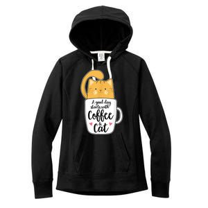 Funny Orange Cat Coffee Mug Cat Lover Women's Fleece Hoodie