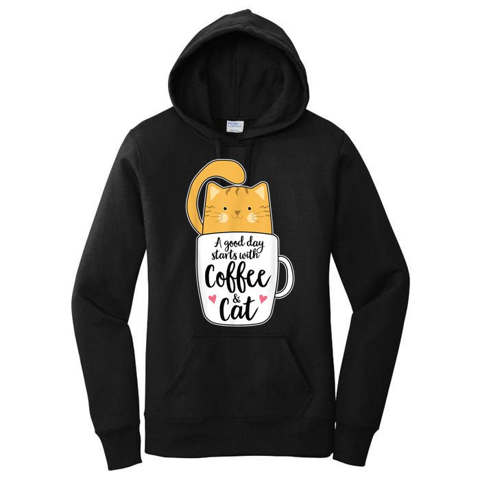 Funny Orange Cat Coffee Mug Cat Lover Women's Pullover Hoodie