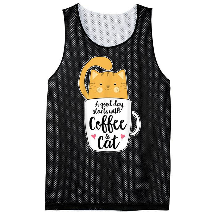 Funny Orange Cat Coffee Mug Cat Lover Mesh Reversible Basketball Jersey Tank