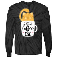 Funny Orange Cat Coffee Mug Cat Lover Tie-Dye Long Sleeve Shirt