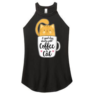 Funny Orange Cat Coffee Mug Cat Lover Women's Perfect Tri Rocker Tank