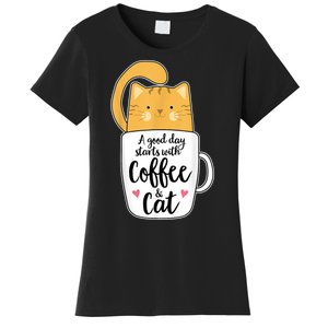 Funny Orange Cat Coffee Mug Cat Lover Women's T-Shirt