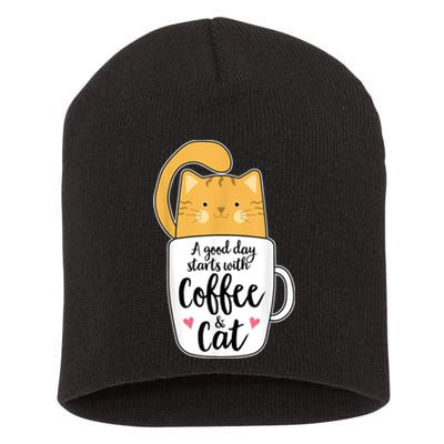 Funny Orange Cat Coffee Mug Cat Lover Short Acrylic Beanie