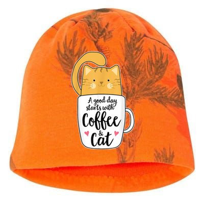 Funny Orange Cat Coffee Mug Cat Lover Kati - Camo Knit Beanie