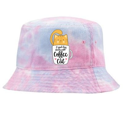 Funny Orange Cat Coffee Mug Cat Lover Tie-Dyed Bucket Hat