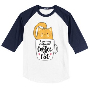 Funny Orange Cat Coffee Mug Cat Lover Baseball Sleeve Shirt