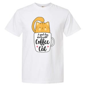 Funny Orange Cat Coffee Mug Cat Lover Garment-Dyed Heavyweight T-Shirt