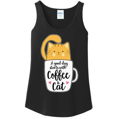 Funny Orange Cat Coffee Mug Cat Lover Ladies Essential Tank