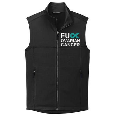 Fuck Ovarian Cancer Awareness Teal Ribbon Warrior Survivor Collective Smooth Fleece Vest