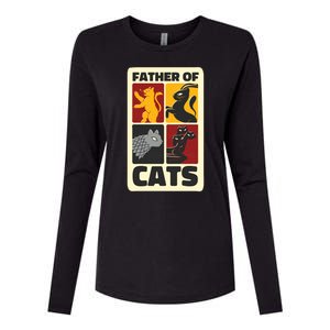 Father Of Cats Funny Womens Cotton Relaxed Long Sleeve T-Shirt