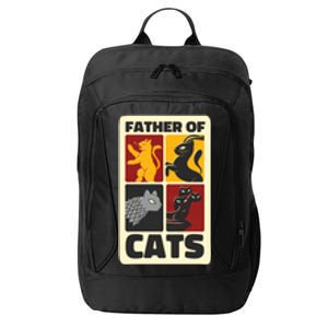 Father Of Cats Funny City Backpack