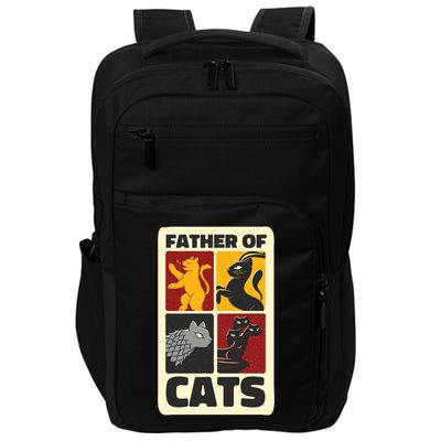 Father Of Cats Funny Impact Tech Backpack
