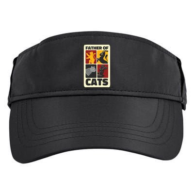 Father Of Cats Funny Adult Drive Performance Visor