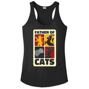 Father Of Cats Funny Ladies PosiCharge Competitor Racerback Tank