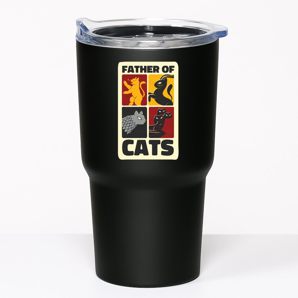 Father Of Cats Funny Tumbler