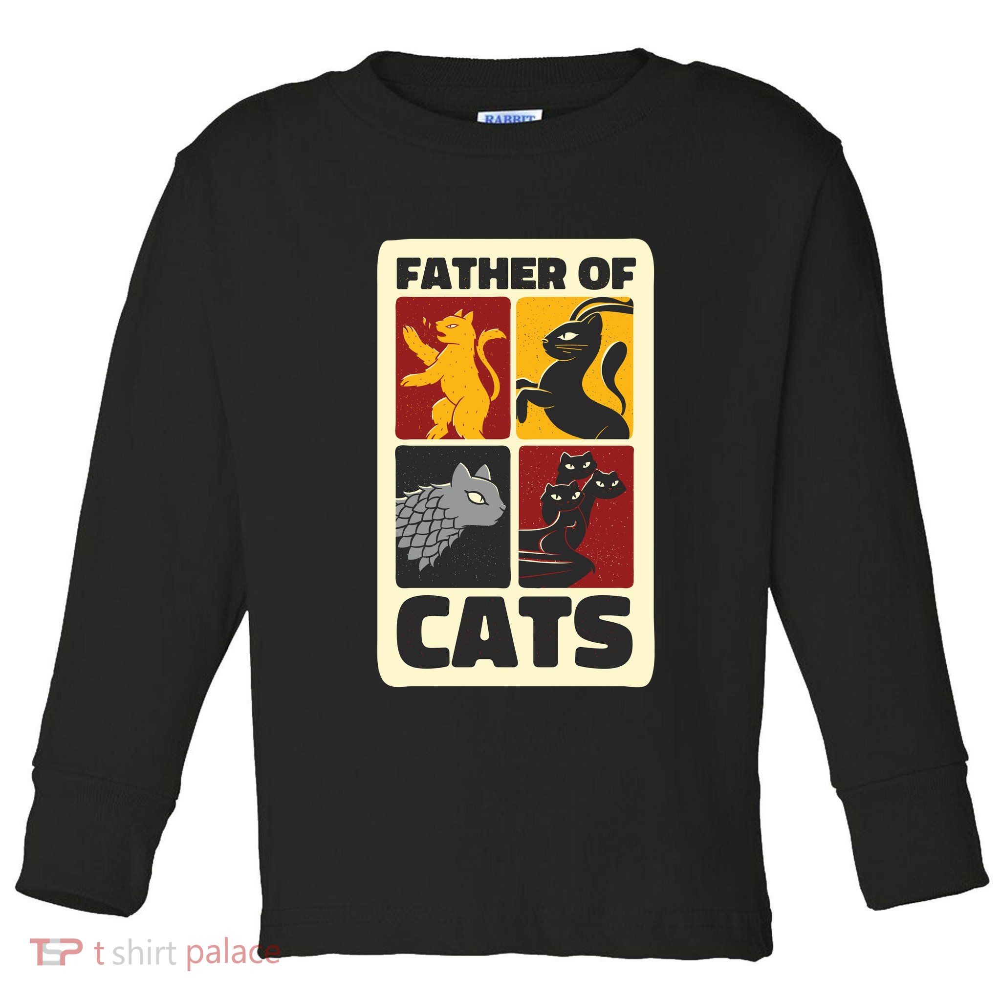 Father Of Cats Funny Toddler Long Sleeve Shirt
