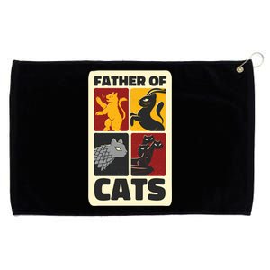 Father Of Cats Funny Grommeted Golf Towel