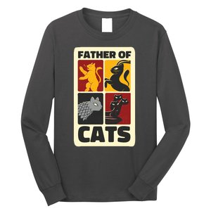 Father Of Cats Funny Long Sleeve Shirt