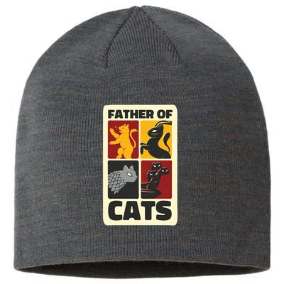 Father Of Cats Funny Sustainable Beanie