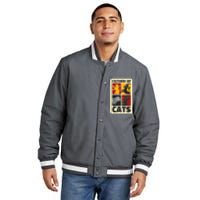 Father Of Cats Funny Insulated Varsity Jacket