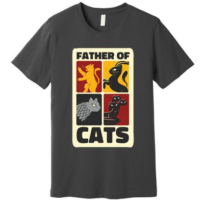 Father Of Cats Funny Premium T-Shirt