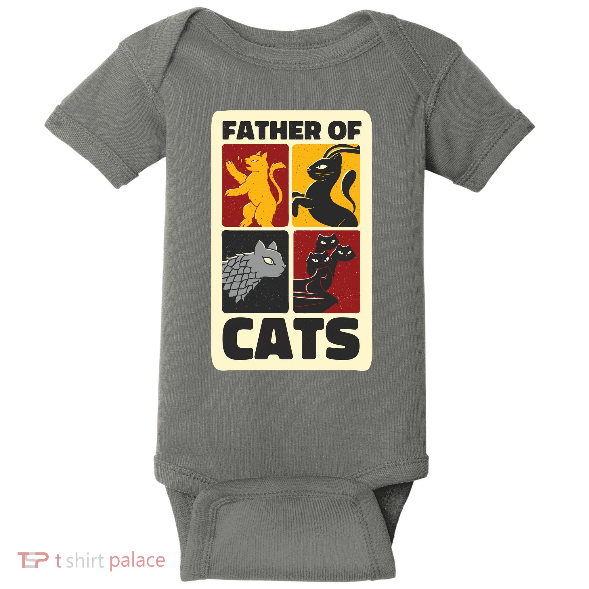 Father Of Cats Funny Baby Bodysuit