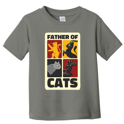 Father Of Cats Funny Toddler T-Shirt
