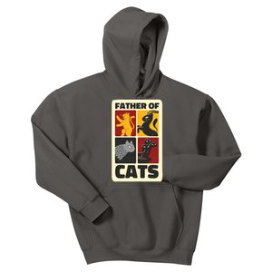 Father Of Cats Funny Kids Hoodie