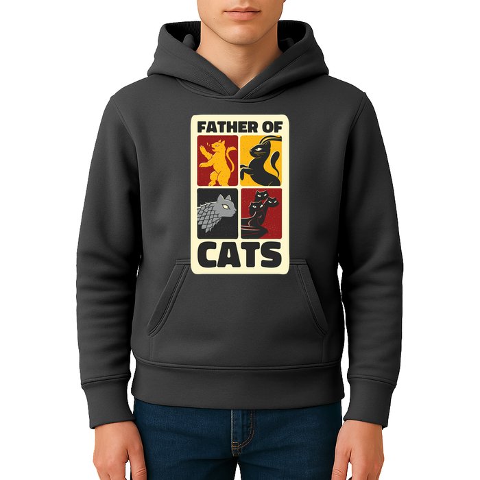 Father Of Cats Funny Kids Hoodie