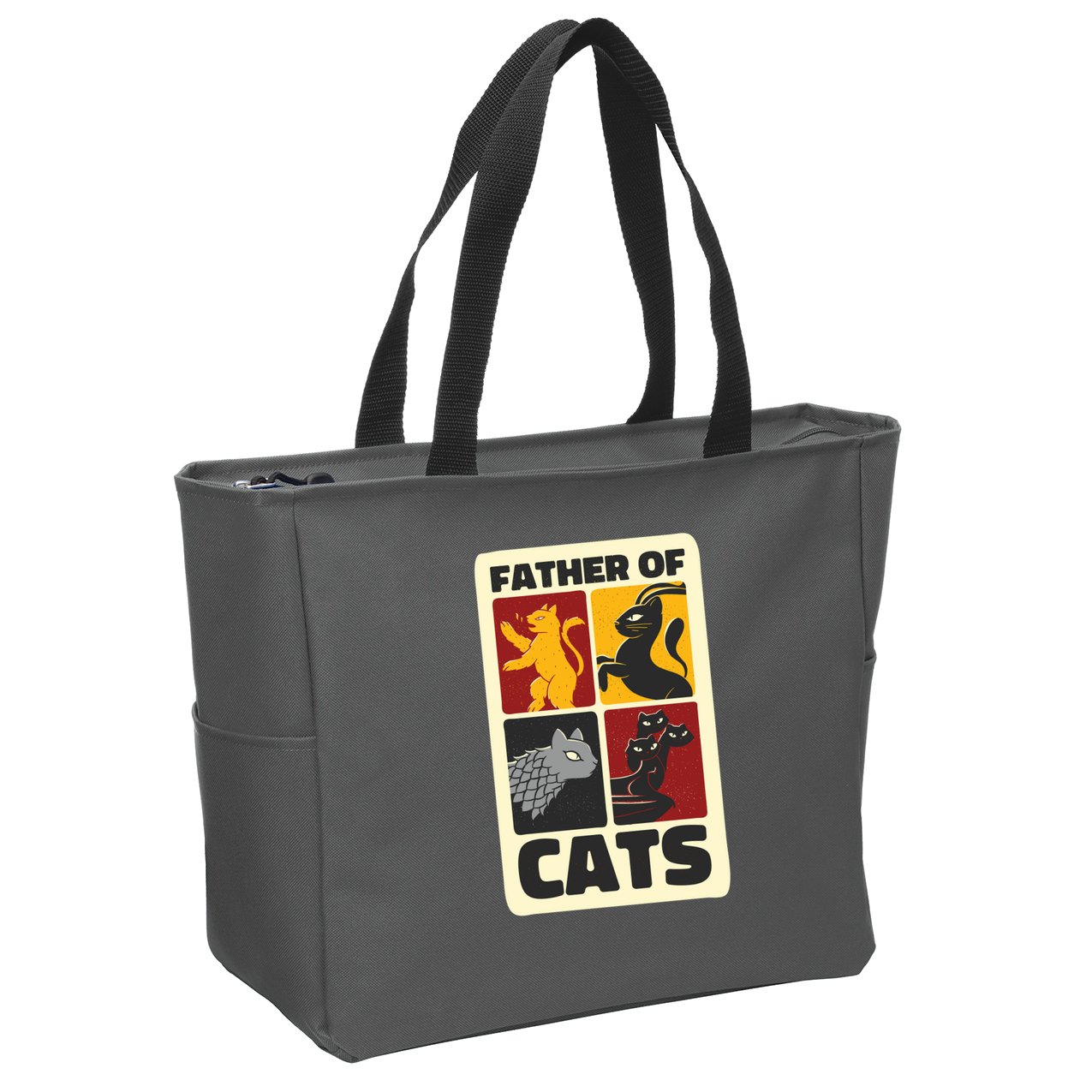 Father Of Cats Funny Zip Tote Bag