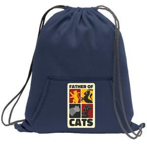 Father Of Cats Funny Sweatshirt Cinch Pack Bag