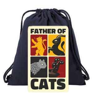 Father Of Cats Funny Drawstring Bag