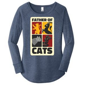 Father Of Cats Funny Women's Perfect Tri Tunic Long Sleeve Shirt