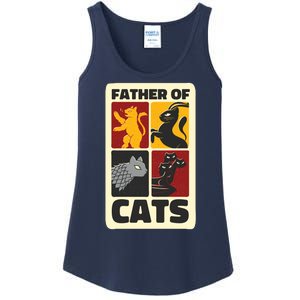 Father Of Cats Funny Ladies Essential Tank