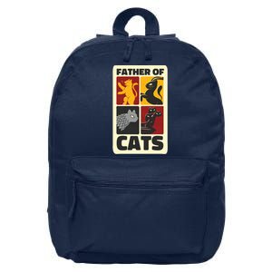 Father Of Cats Funny 16 in Basic Backpack