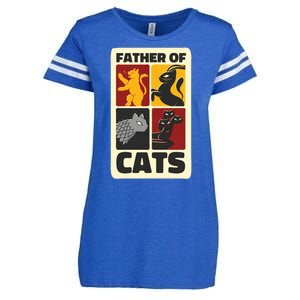 Father Of Cats Funny Enza Ladies Jersey Football T-Shirt