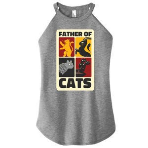 Father Of Cats Funny Women's Perfect Tri Rocker Tank