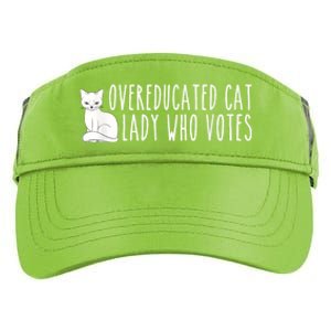 Funny Overeducated Cat Lady Who Votes For Kamala Harris 2024 Adult Drive Performance Visor