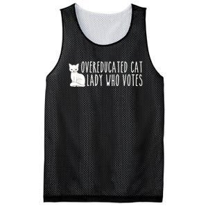 Funny Overeducated Cat Lady Who Votes For Kamala Harris 2024 Mesh Reversible Basketball Jersey Tank