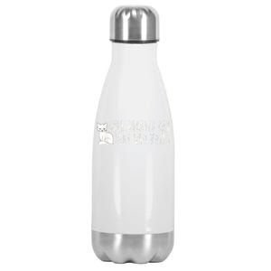 Funny Overeducated Cat Lady Who Votes For Kamala Harris 2024 Stainless Steel Insulated Water Bottle