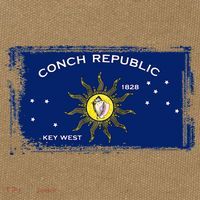 Flag Of Conch Republic Funny Key West Florida Cotton Canvas Backpack