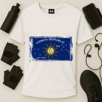 Flag Of Conch Republic Funny Key West Florida Cooling Performance Crew T-Shirt