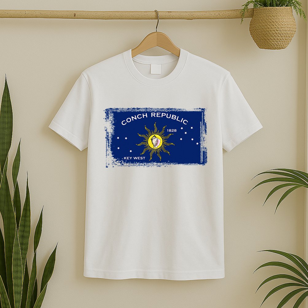 Flag Of Conch Republic Funny Key West Florida T-Shirt